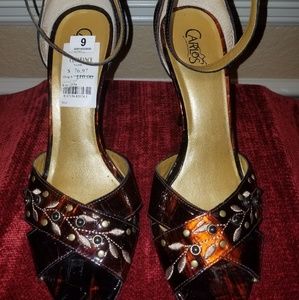 Carlos Santana Flora black multicolor heel